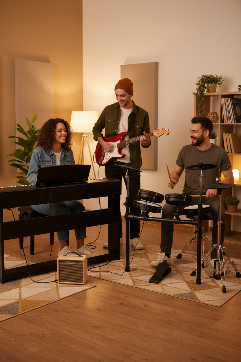 Musicians Playing Instruments