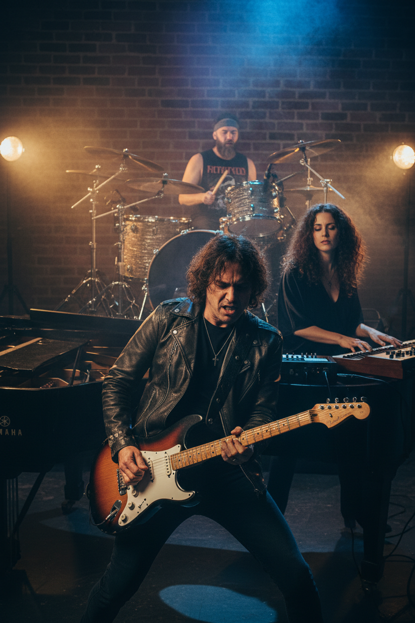 乐队演奏工作室灯光照 - 2:3竖向