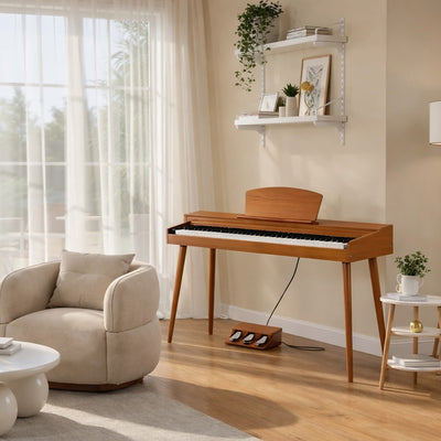 GOLDRIFF 88-Key Wood-Grain Digital Piano — Built for Beginners, Designed for the Home