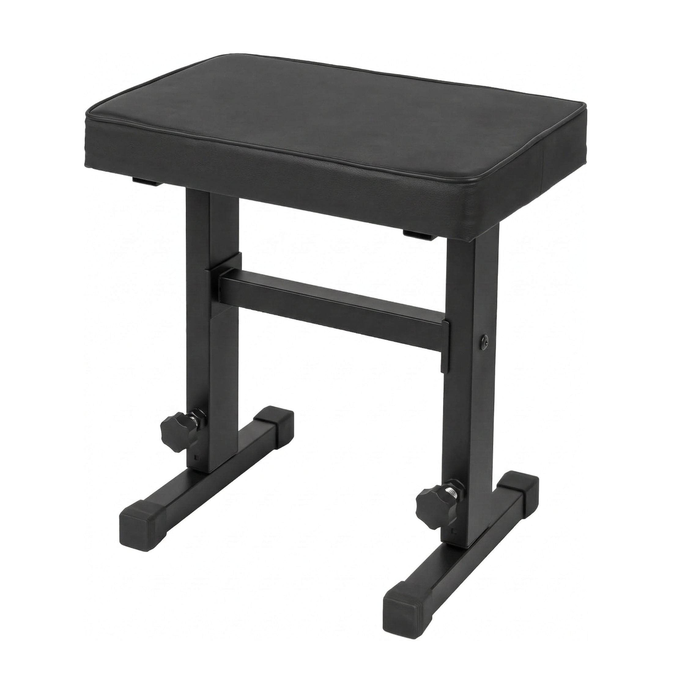 GOLDRIFF Adjustable Piano Bench – H-Frame Steel, PU Leather Seat, 250lb Capacity, 18.1"–21.1" Height