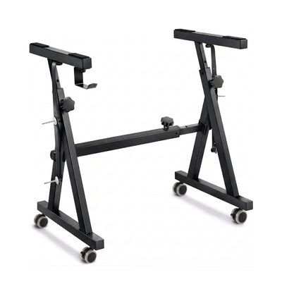 GOLDRIFF Z-Frame Keyboard Stand with Caster Wheels – Width 23"–32", Height 21"–34", Fits 61–88 Key Keyboards