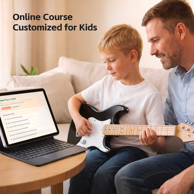 GOLDRIFF 30 Inch Kids Electric Guitar Starter Kit – 5W Amp, Gig Bag & Full Accessories for Ages 5–10