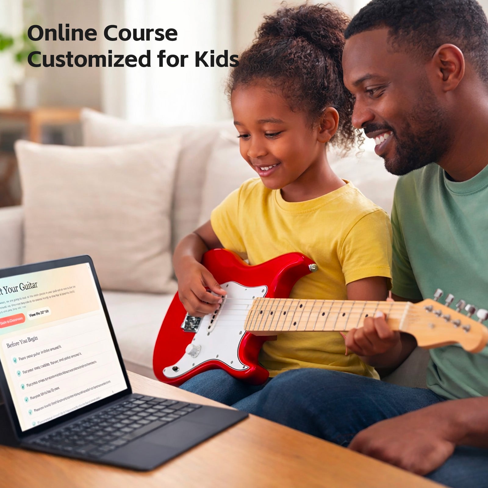 GOLDRIFF 30 Inch Kids Electric Guitar Starter Kit – 5W Amp, Gig Bag & Full Accessories for Ages 5–10