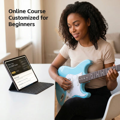 GOLDRIFF Beginner Electric Guitar Kit with 10W BT Amp - All-in-One Starter Bundle